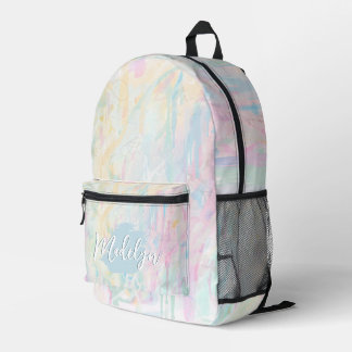 Personalised Pastel Watercolor Abstract Backpack