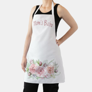 Personalised Pastel Watercolor Roses Apron