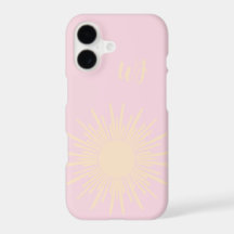 Personalised Pastel Yellow Sun iPhone Case