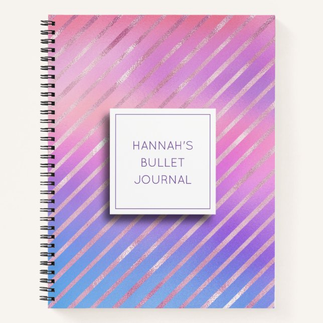 Personalised Pastels Bullet Journal (Front)
