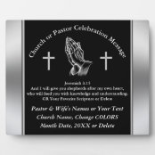 Personalized Pastor and Wife Appreciation Gift Plaque Church Name and Personalized Text M - 10 Unique Thank You or Anniversary Gift for Pastor and First Lady Customized with Pastor & Wife Name 