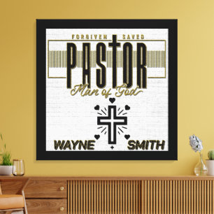Personalised Pastor Man Of God Canvas Print