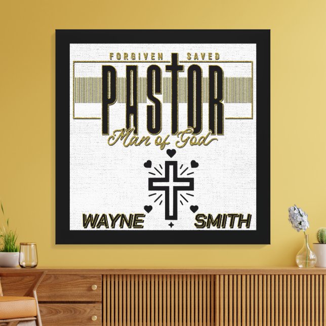 Personalised Pastor Man Of God Canvas Print (Insitu(LivingRoom))
