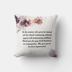 Personalised Pastor's Wife Throw Pillow