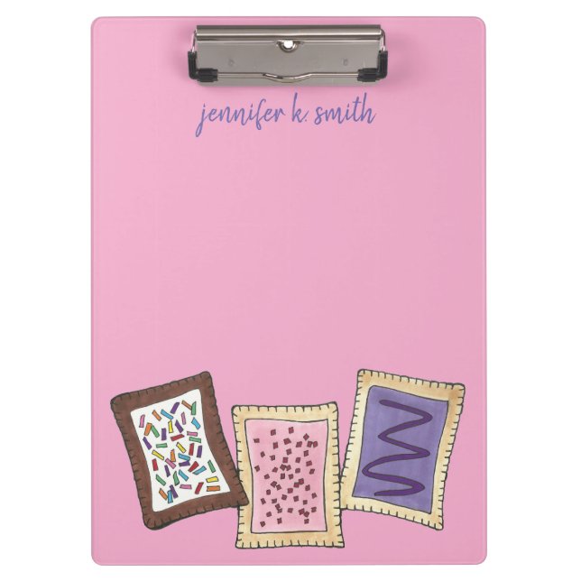 Personalised Pastry Chef Bakery Toaster Pastries Clipboard (Front)