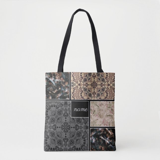 Personalised patchwork tote bag (Front)