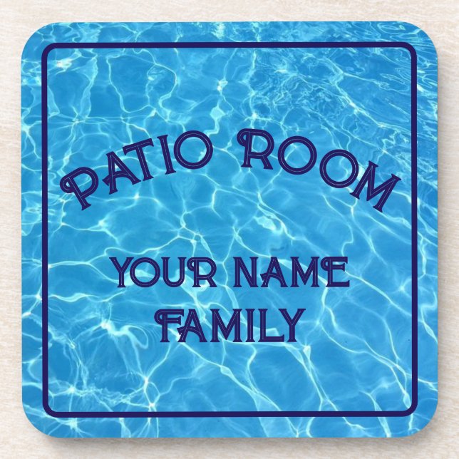 Personalised Patio Room Coaster (Front)