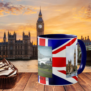 Personalised Patriot UK Flag Photo Mug