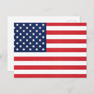 Personalised Patriotic American Flag  Postcard