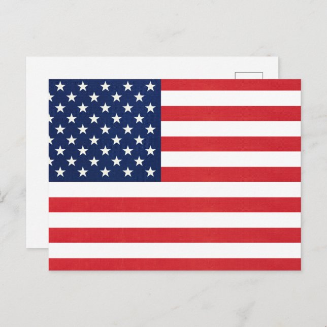 Personalised Patriotic American Flag  Postcard (Front/Back)