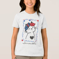 Personalised Patriotic Cat Kids T-Shirt
