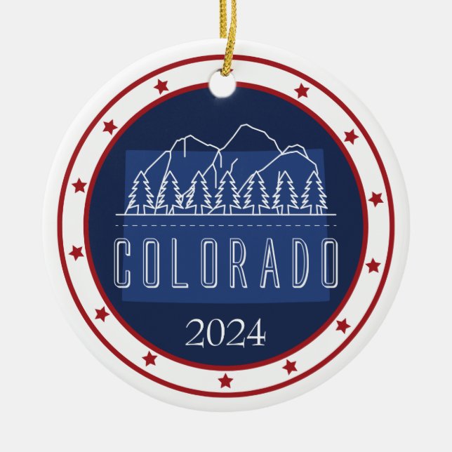 Personalised Patriotic Christmas Ornament – USA  (Front)