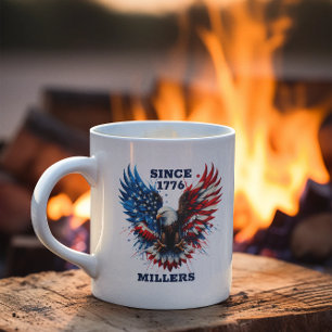 Personalised Patriotic Colours America Bold Eagle Coffee Mug