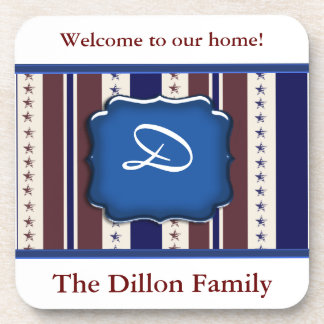 Personalised Patriotic Cork Coaster Template