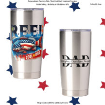 Personalised, Patriotic Fish, "Reel Cool Dad"