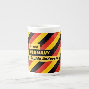 Personalised Patriotic German Flag Bone China Mug