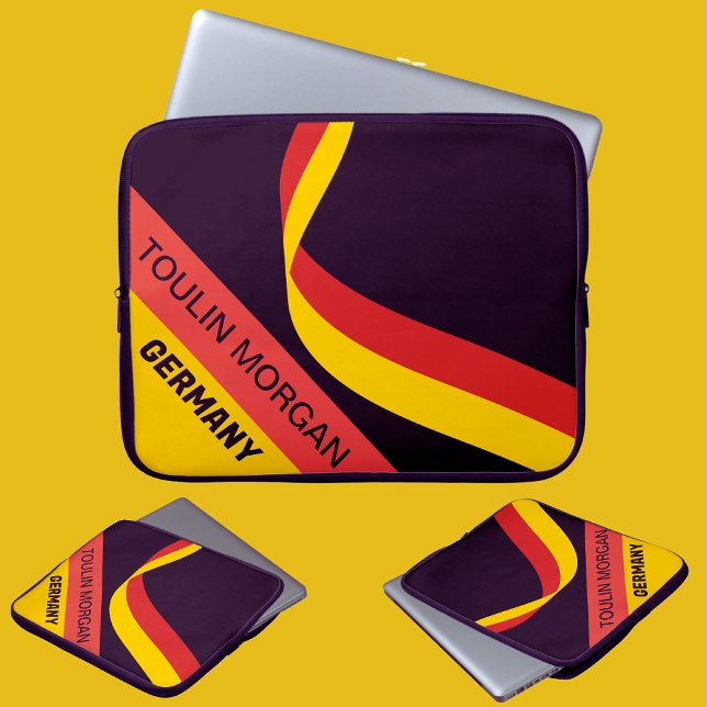 Personalised  Patriotic German Flag  Laptop Sleeve (Creator Uploaded)
