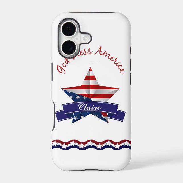 Personalised Patriotic iPhone 7-plus Case (Back)