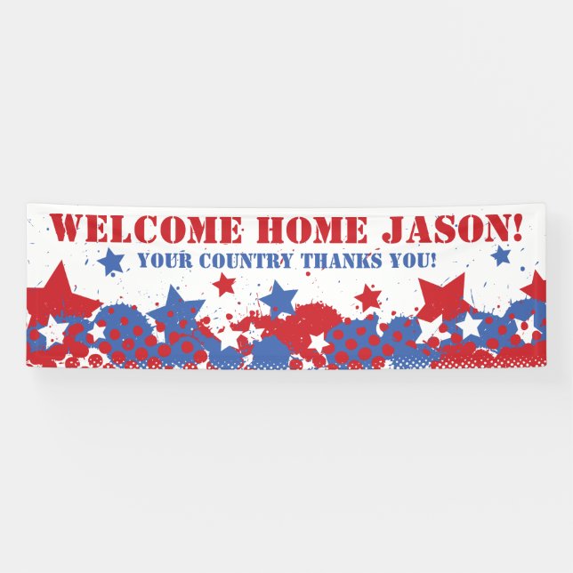 Personalised Patriotic Military Banner (Horizontal)