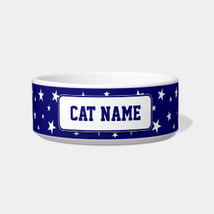 Personalised Patriotic Stars Cat Bowl