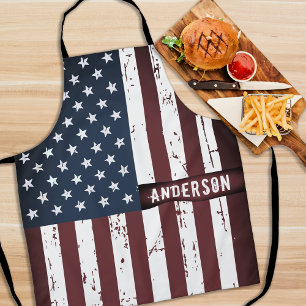 Personalised Patriotic Stars Stripes American Flag Apron