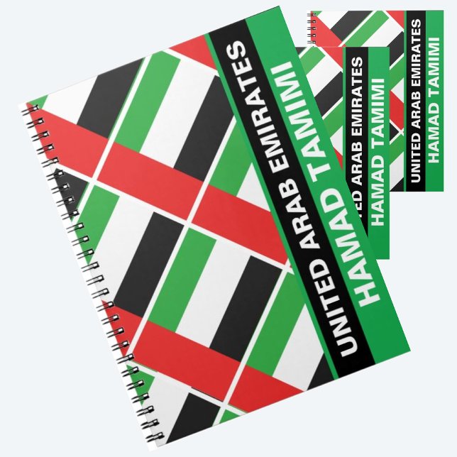 Personalised Patriotic United Arab Emirates Flag Notebook (Creator Uploaded)