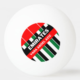 Personalised Patriotic United Arab Emirates Flag  Ping Pong Ball