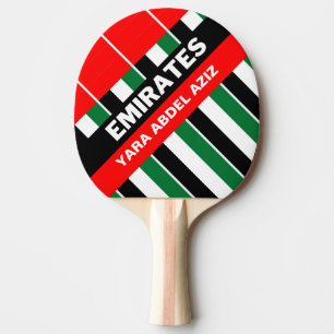 Personalised Patriotic United Arab Emirates Flag  Ping Pong Paddle