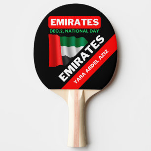 Personalised Patriotic United Arab Emirates Flag  Ping Pong Paddle