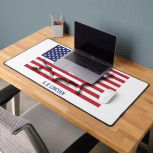 Personalised Patriotic USA AMERICAN Flag Desk Mat