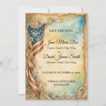 Personalised Patriotic Vintage Military Wedding
