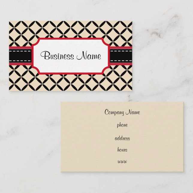 Personalised Pattern  Business Card (Front/Back)