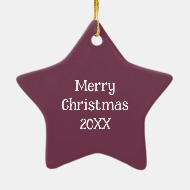  Personalised Patterned  Ceramic Tree Decoration (Back)