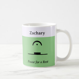 Personalised Pause Rest Funny Musical Humour Music Coffee Mug