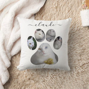Personalised Paw Print Collage Cushion