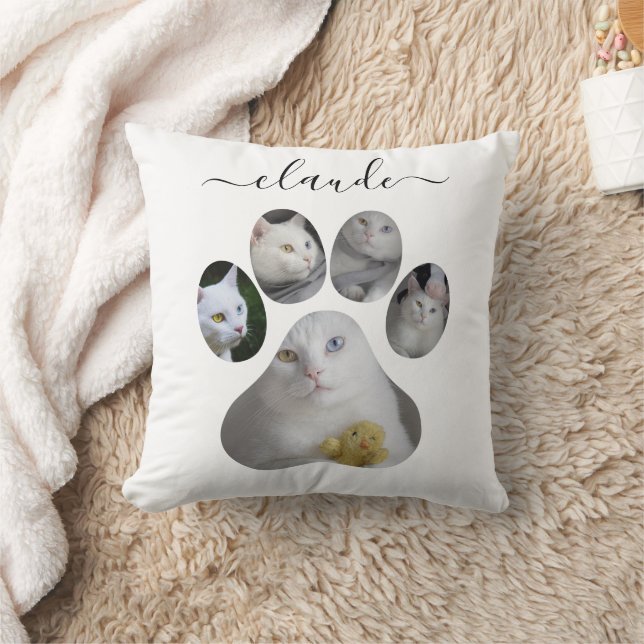 Personalised Paw Print Collage Cushion (Blanket)