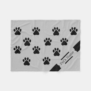 Personalised Paw Print Dog Blankets
