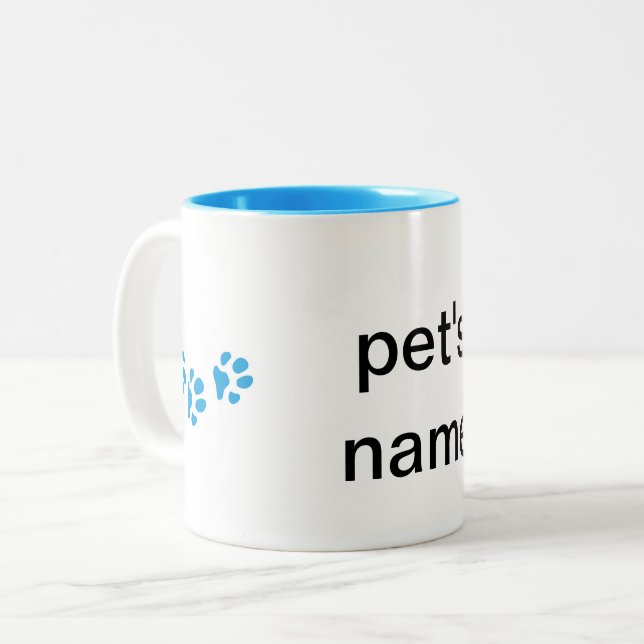 personalised paw print  mug 2020 (Front Left)