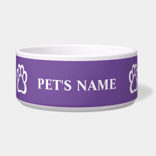 Personalised Paw Print Pet Bowl
