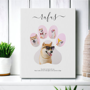 Personalised Paw Print Remembrance Collage