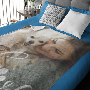 Personalised Paws: Cherished Dog Lover Photo Fleece Blanket