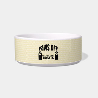 Personalised Paws Off Treats Bowl