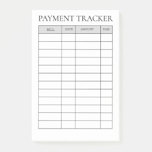 Personalised Payment Tracker Notepad