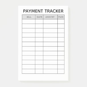 Personalised Payment Tracker Notepad