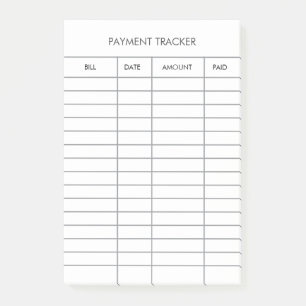 Personalised Payment Tracker Notes        