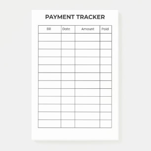 Personalised Payment Tracker  Post-it Notes