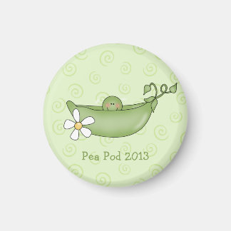 Personalised Pea in a Pod Baby Shower Magnet