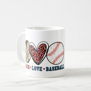 Personalised Peace Love Baseball Mug