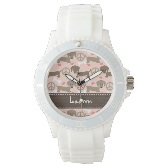 Personalised Peace Love Doxie Watch