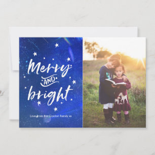 Personalised Peace love joy Christmas photo card